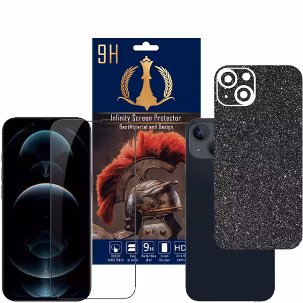 برچسب پوششی اینفینیتی مدل PR MAX مناسب برای گوشی موبایل اپل iPhone 13 به همراه محافظ صفحه نمایش