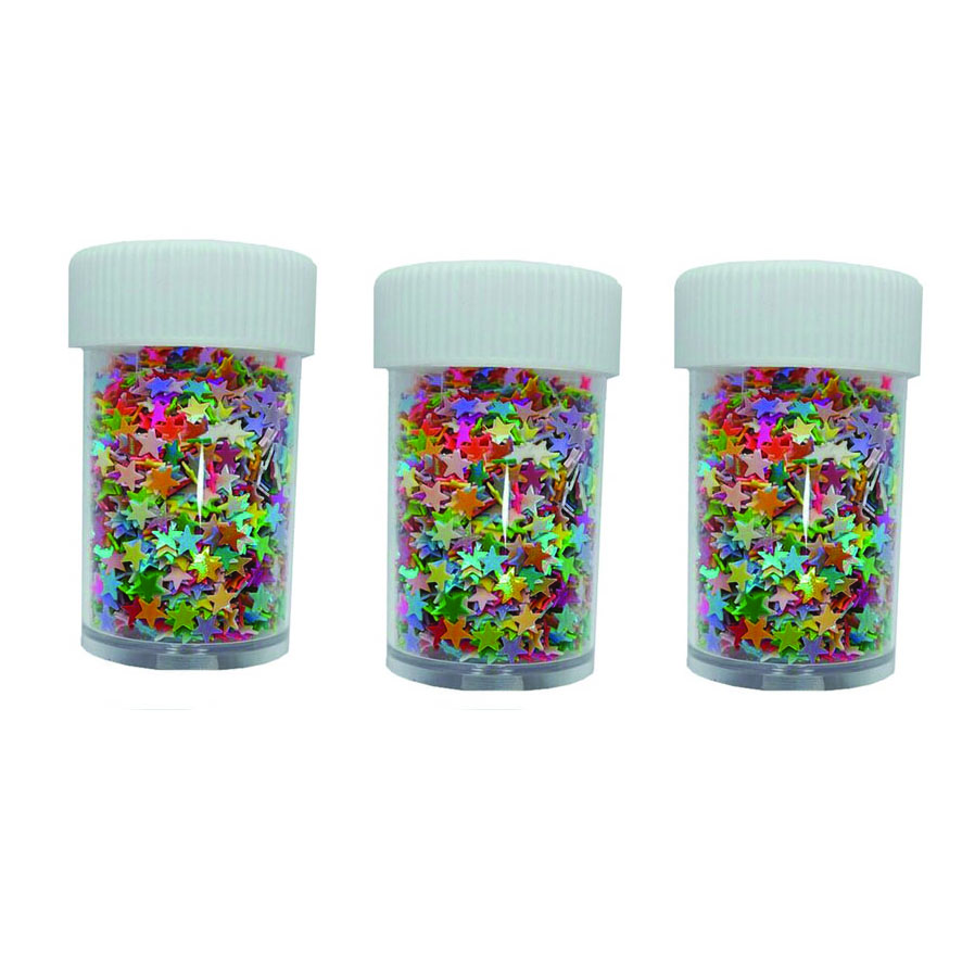 پودر اکلیل طرح ستاره مخلوط مدل STAR3NAM بسته 3 عددی