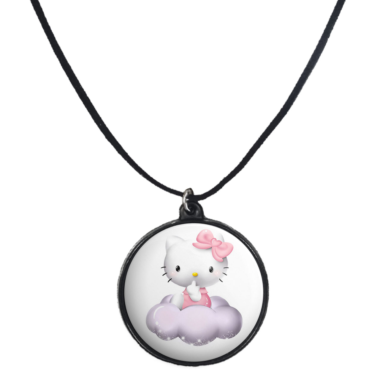 گردنبند پرمانه طرح Kitty کد pmb.27301مدل دو طرفه