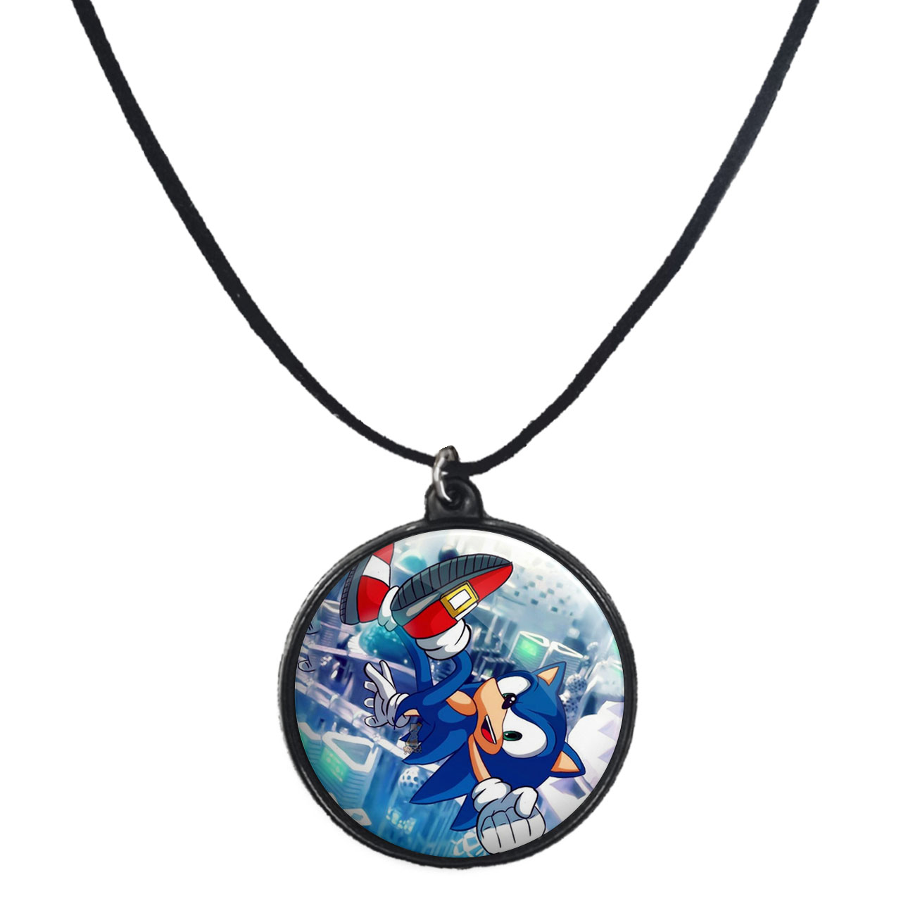 گردنبند پرمانه طرح سونیک کد pmb.14907 مدل دو طرفه