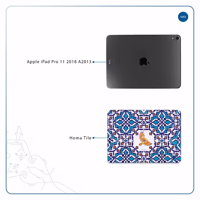 برچسب پوششی ماهوت مدل Homa Tile مناسب برای تبلت اپل iPad Pro 11 2018 A2013