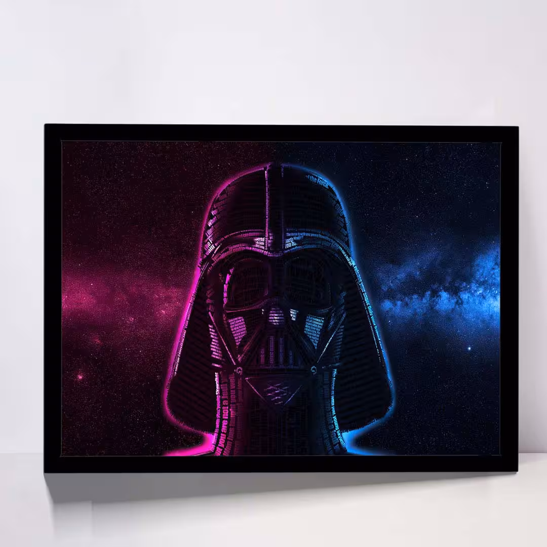 تابلو مدل d h vader typography 