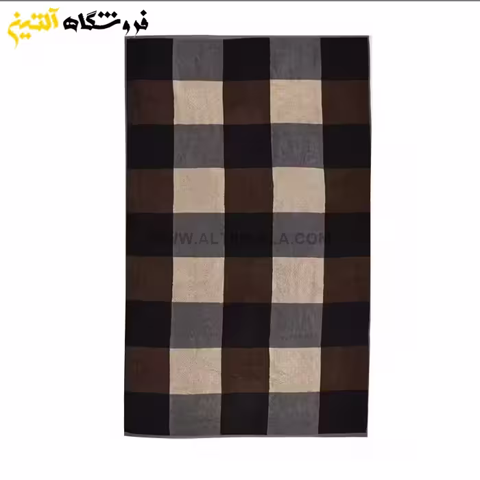 حوله دستی برق لامع طرح بنین قهوه ای 90×50