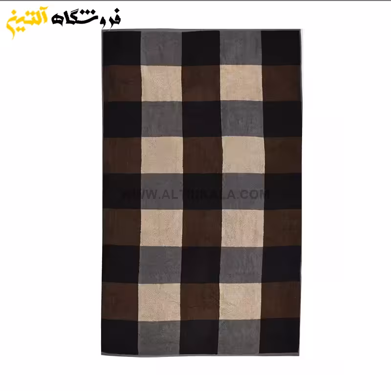 حوله دستی برق لامع طرح بنین قهوه ای 90×50