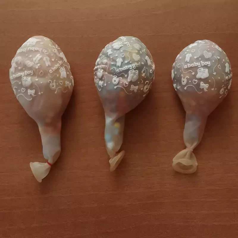 بادکنک توپ توپی تولد تعیین جنسیت بچه کودک نوزاد تو پر baby boy رنگی چند رنگ بسته 3عددی