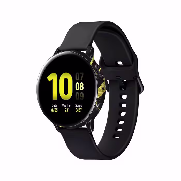 برچسب ماهوت طرح Graphite-Gold-Marble مناسب برای ساعت هوشمند سامسونگ Galaxy Watch Active 2 44mm