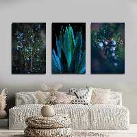 تابلو شاسی بکلیت طرح طبیعت و سرو کوهی مدل SH-1669 مجموعه 3 عددی | دنیای قاب