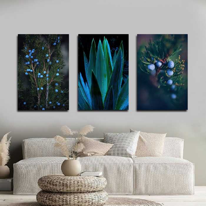 تابلو شاسی بکلیت طرح طبیعت و سرو کوهی مدل SH-1669 مجموعه 3 عددی | دنیای قاب