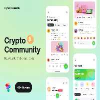 دانلود کیت رابط کاربری Crypto Community App