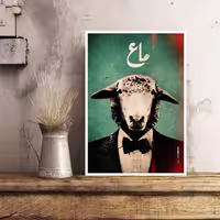 تابلو شاسی گلاک طرح ماع آقای گوسفند کد FART6 | دنیای قاب