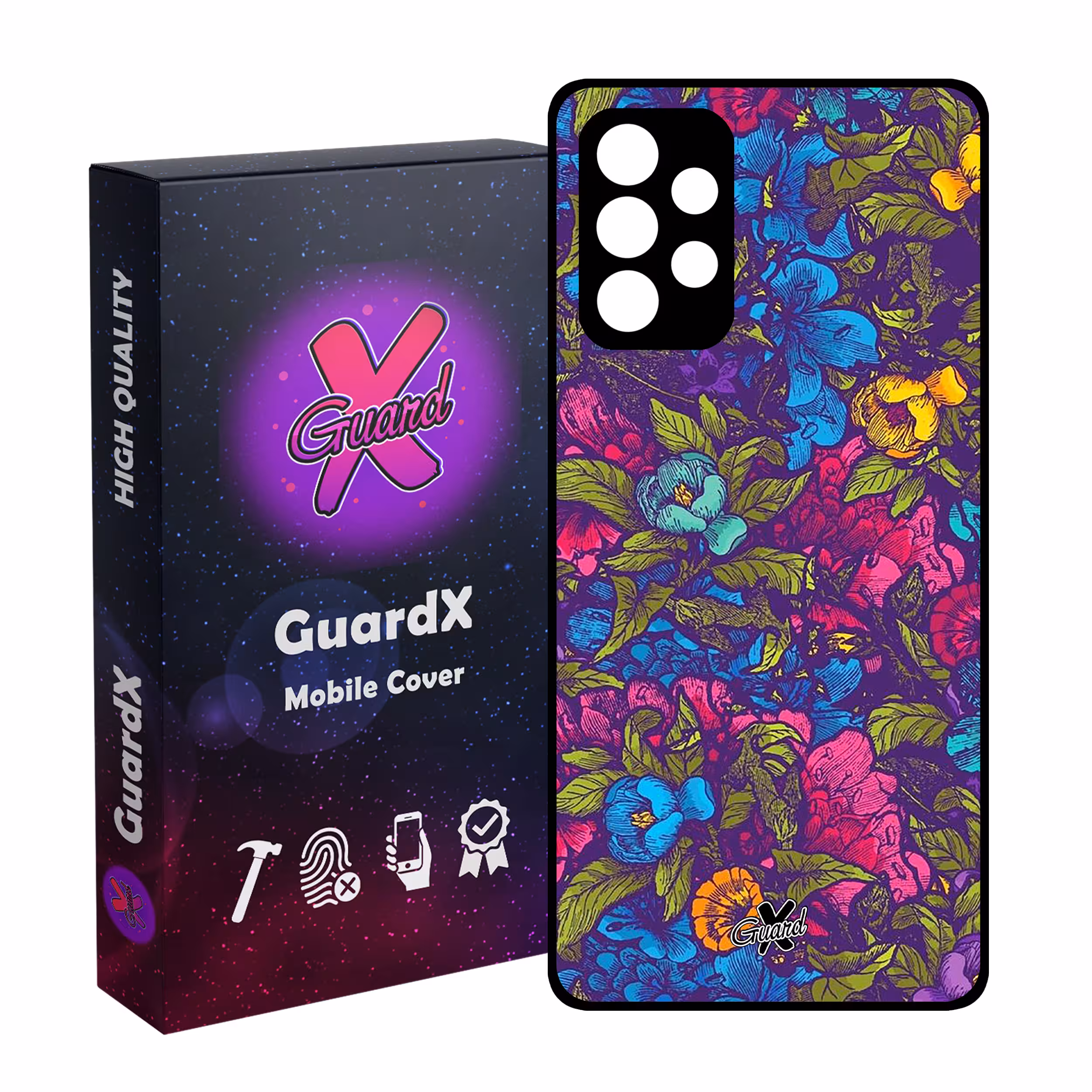کاور گارد ایکس طرح Flower مدل Glass10224 مناسب برای گوشی موبایل سامسونگ Galaxy A32 4G