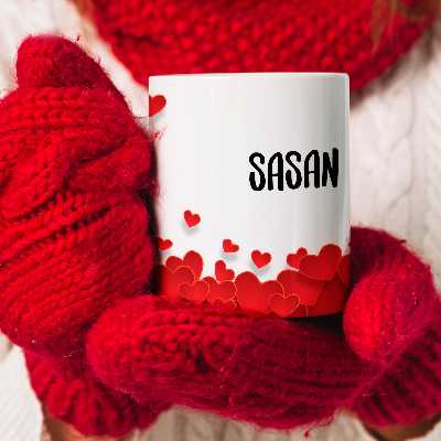 ماگ طرح قلب مدل ساسان