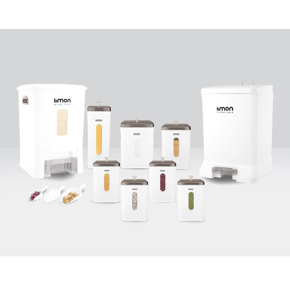 سرویس آشپزخانه 9 پارچه چهارگوش لیمون