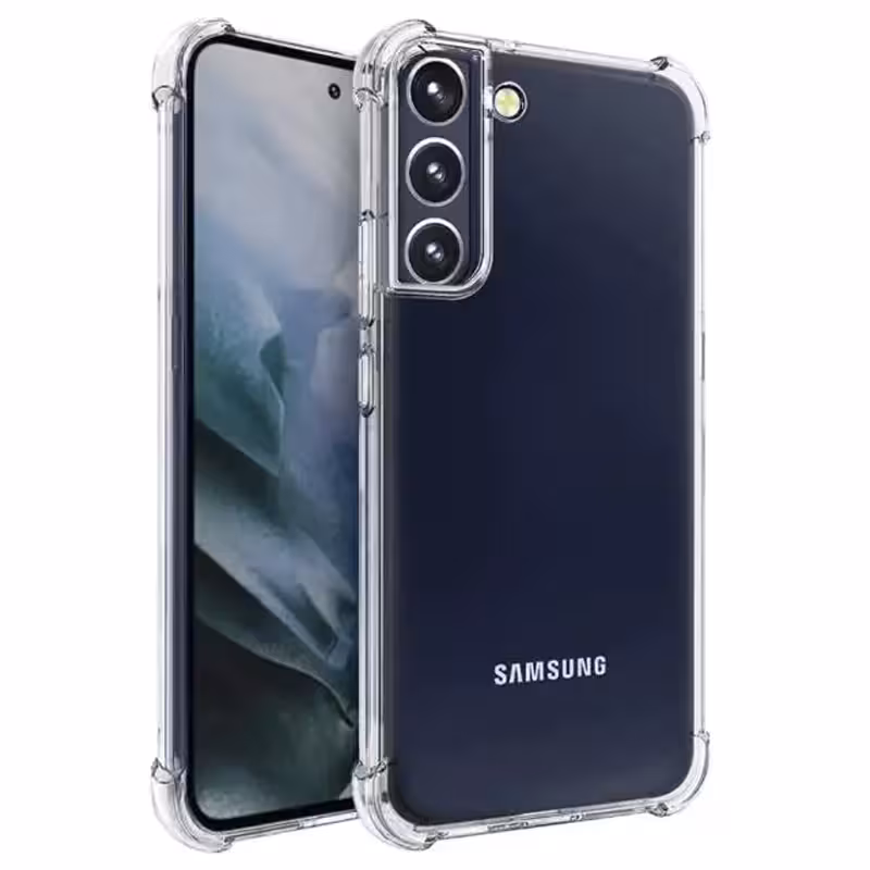 گارد شفاف ایربگ دار برای گوشی Samsung Galaxy S21 مدل ژله ای محافظ لنزدار