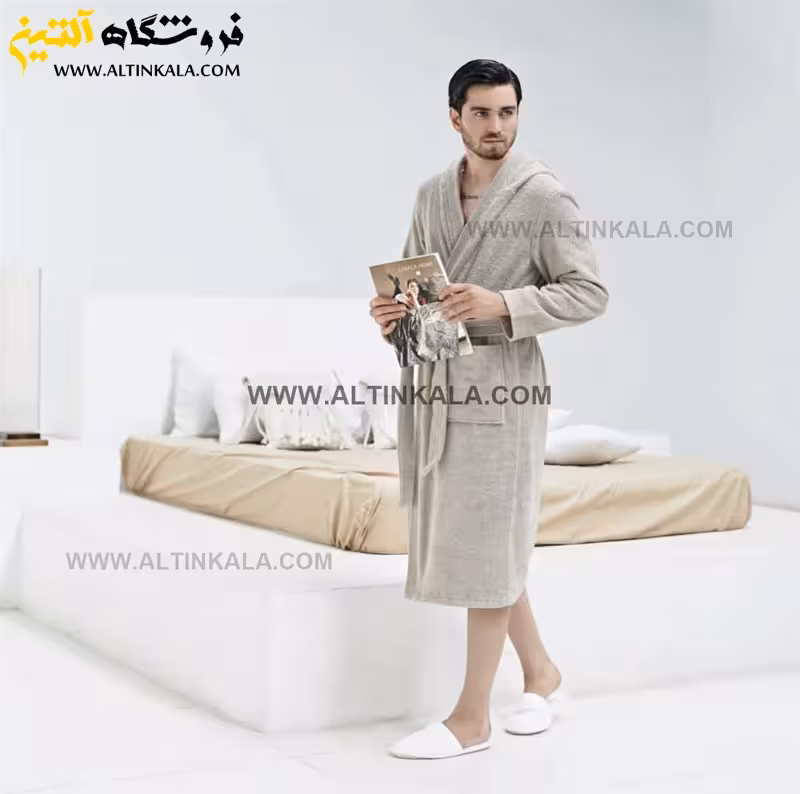 حوله تنپوش بامبو برند رزیتکس خاکی سایز 145