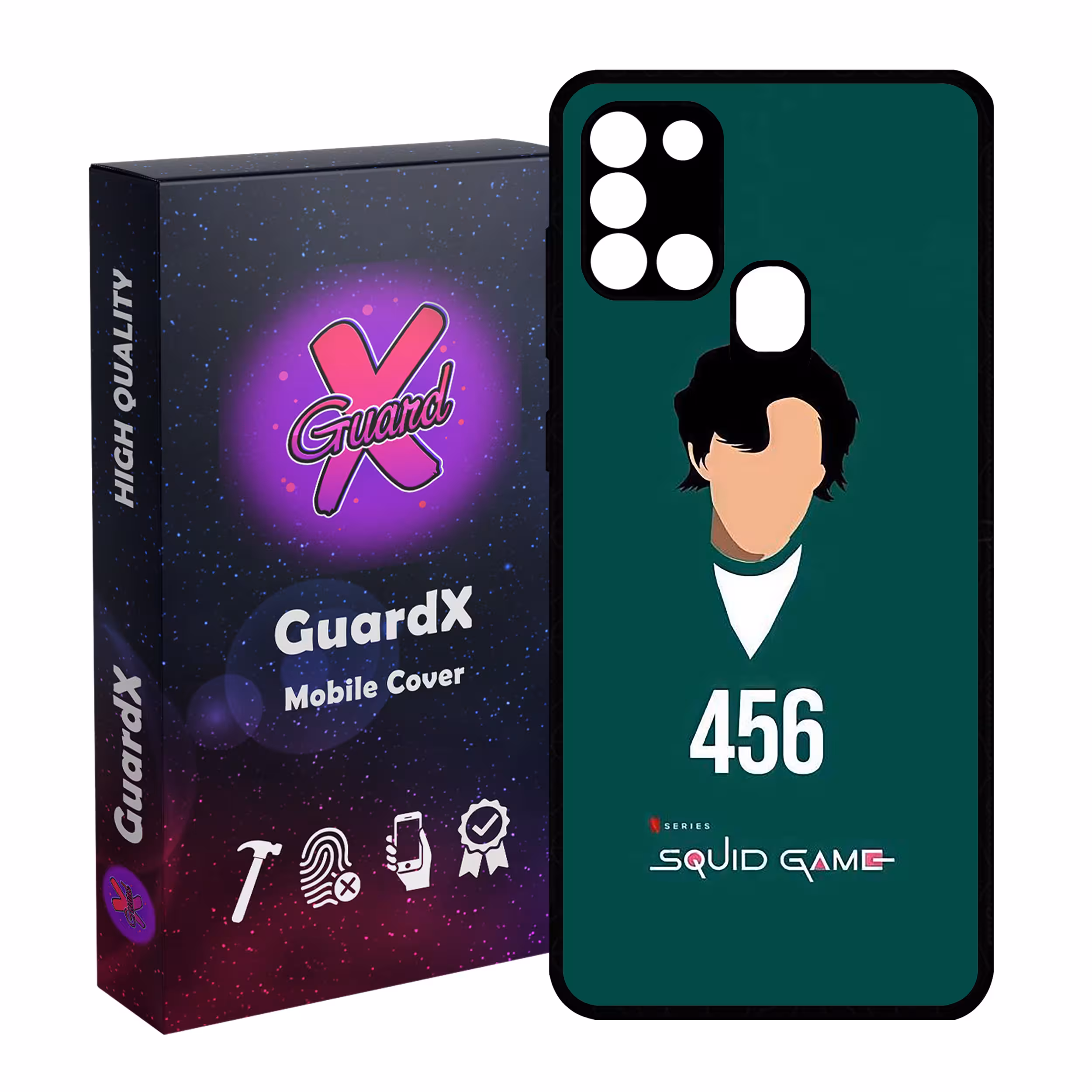 کاور گارد ایکس طرح Squid Game مدل Glass10406 مناسب برای گوشی موبایل سامسونگ Galaxy A21s