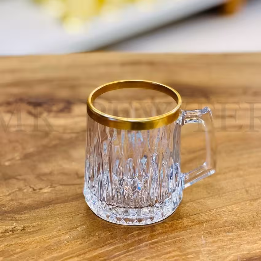 لیوان لب طلا 6تایی