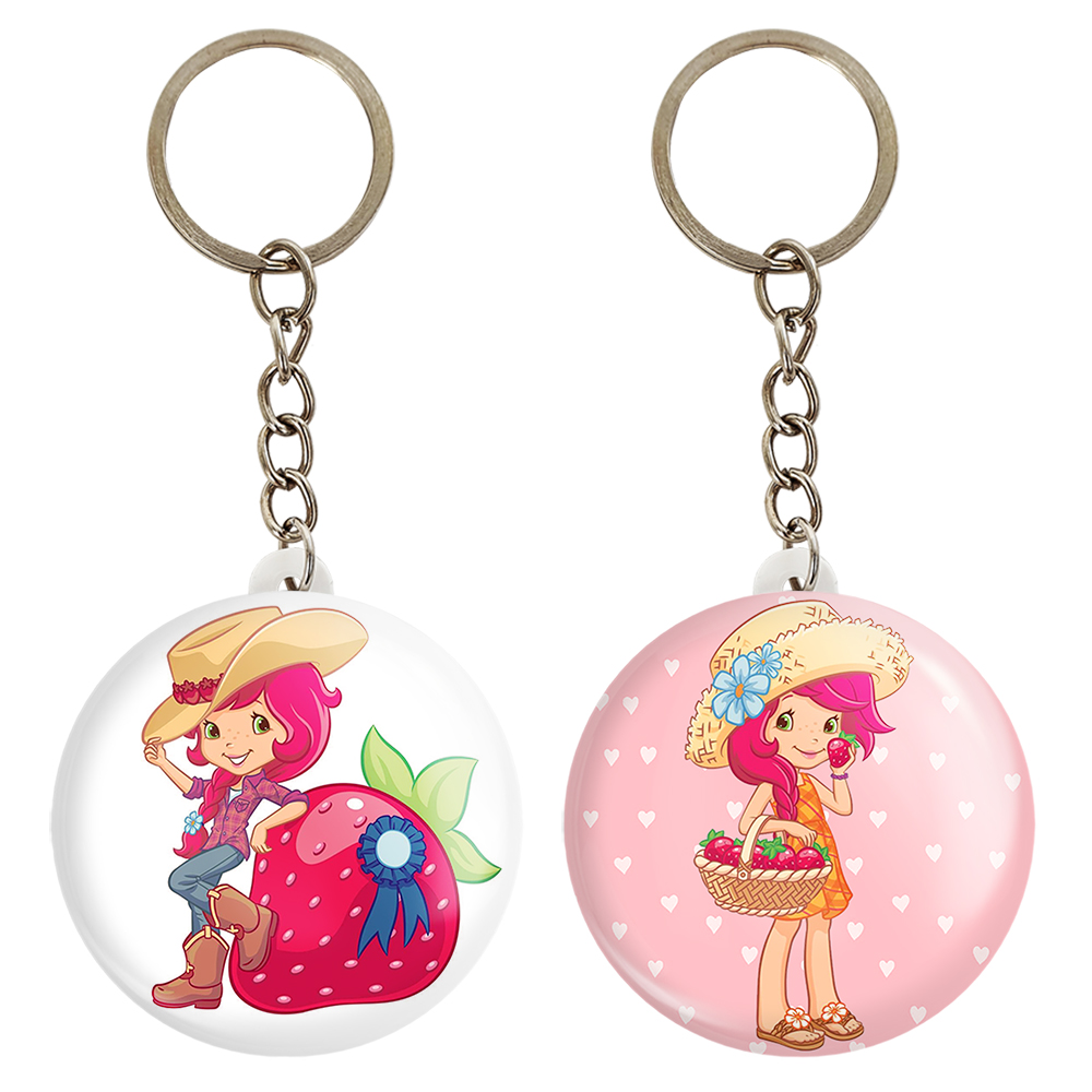 جاکلیدی خندالو مدل دختر توت فرنگی کد 16191620 مجموعه 2 عددی