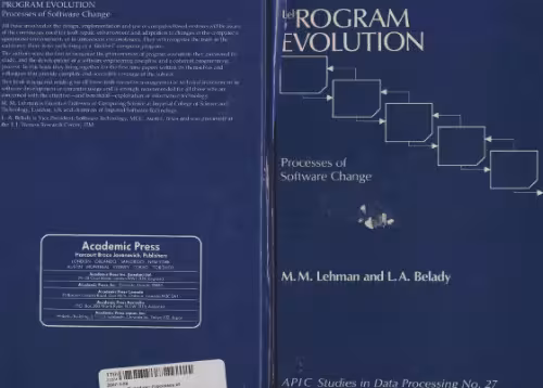خرید و دانلود نسخه کامل کتاب Program Evolution: Processes of Software Change
