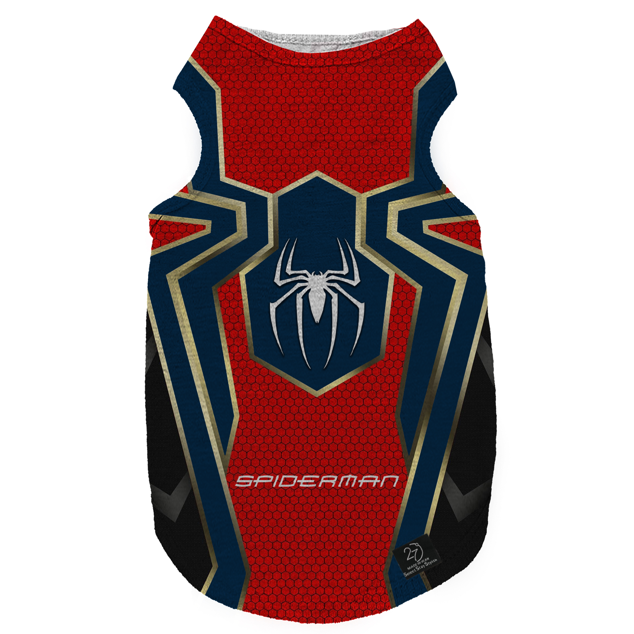 لباس سگ و گربه 27 طرح SpiderMan System کد MH548 سایز L