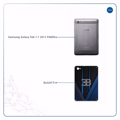 برچسب پوششی ماهوت مدل BUGATTI مناسب برای تبلت سامسونگ Galaxy Tab 7.7 2011 P6800