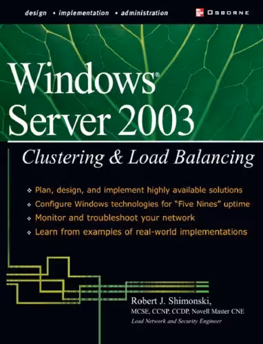 خرید و دانلود نسخه کامل کتاب Windows Server 2003 clustering and load balancing