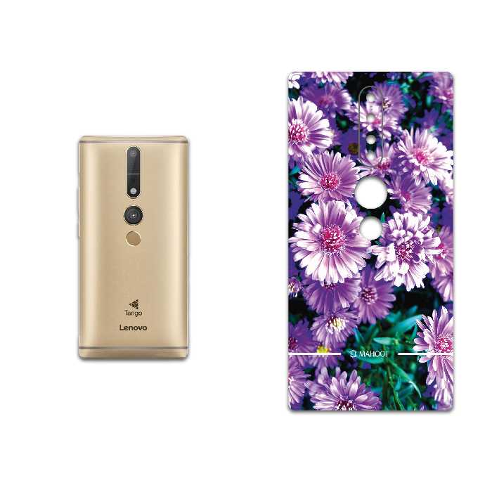 برچسب پوششی ماهوت مدل Purple-Flower مناسب برای گوشی موبایل لنوو Phab2 Pro