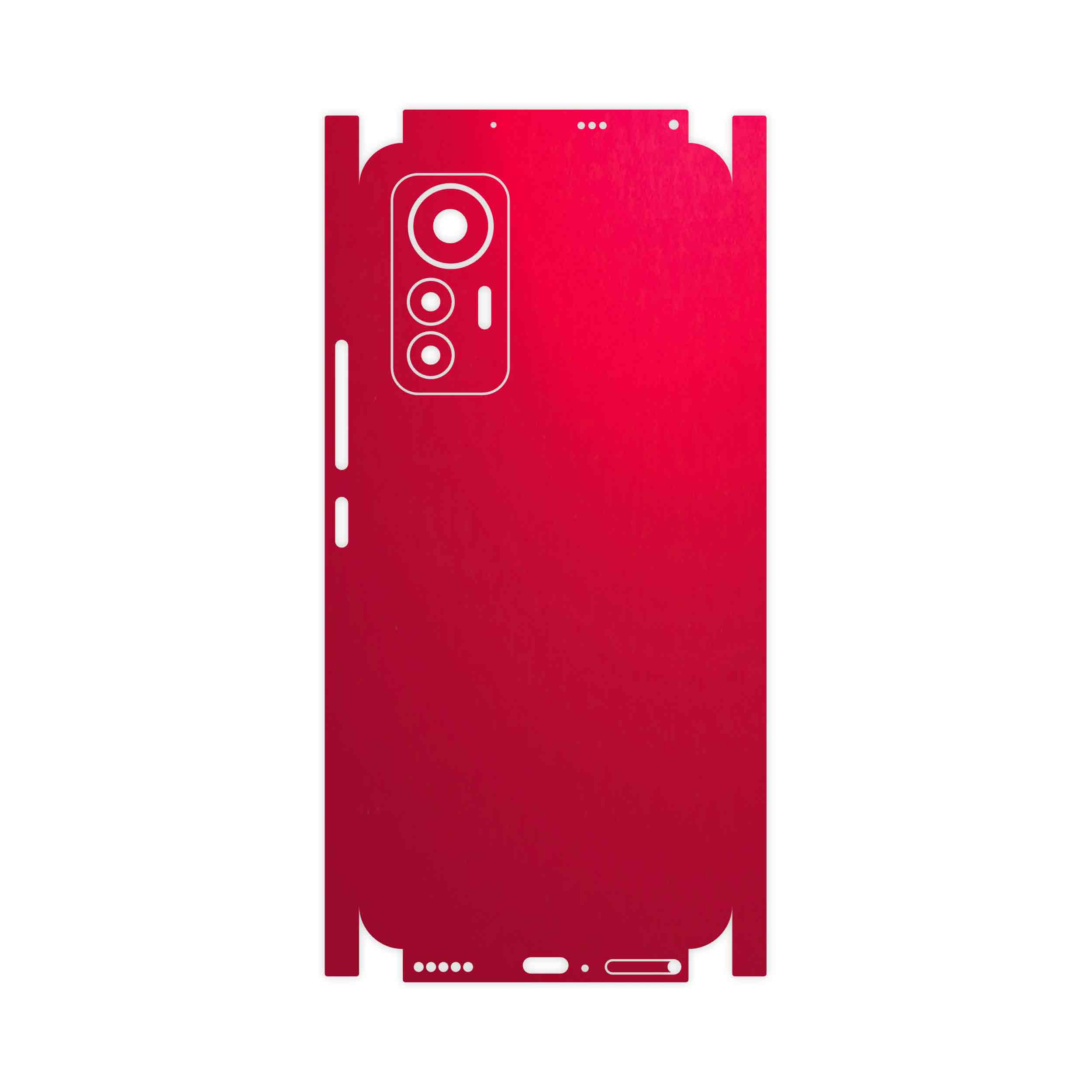 برچسب پوششی ماهوت مدل Matte-Warm-Red-FullSkin مناسب برای گوشی موبایل شیائومی 12 Lite