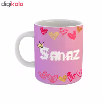 ماگ طرح تک شاخ مدل ساناز