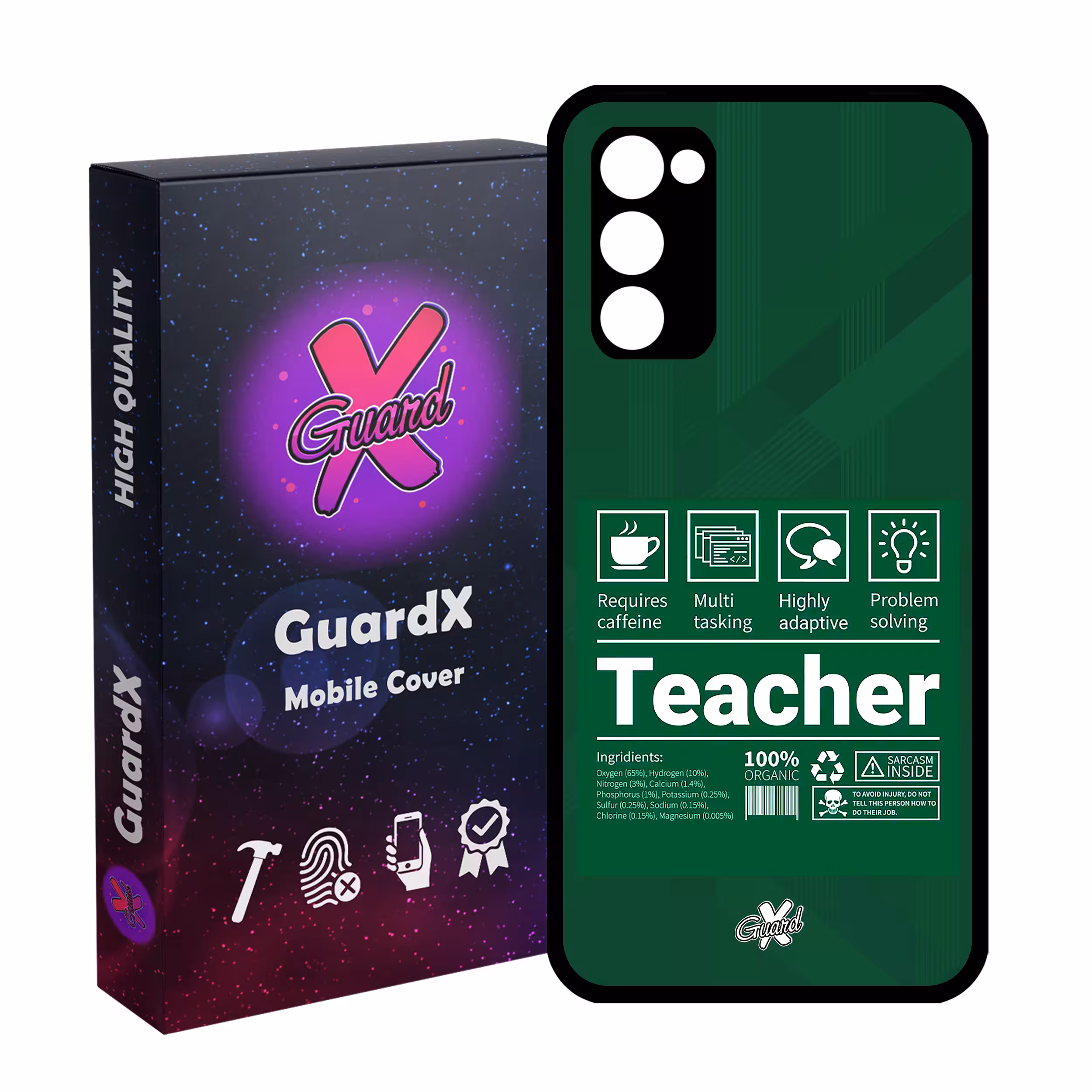 کاور گارد ایکس طرح معلم مدل Glass10537 مناسب برای گوشی موبایل سامسونگ Galaxy S20 FE