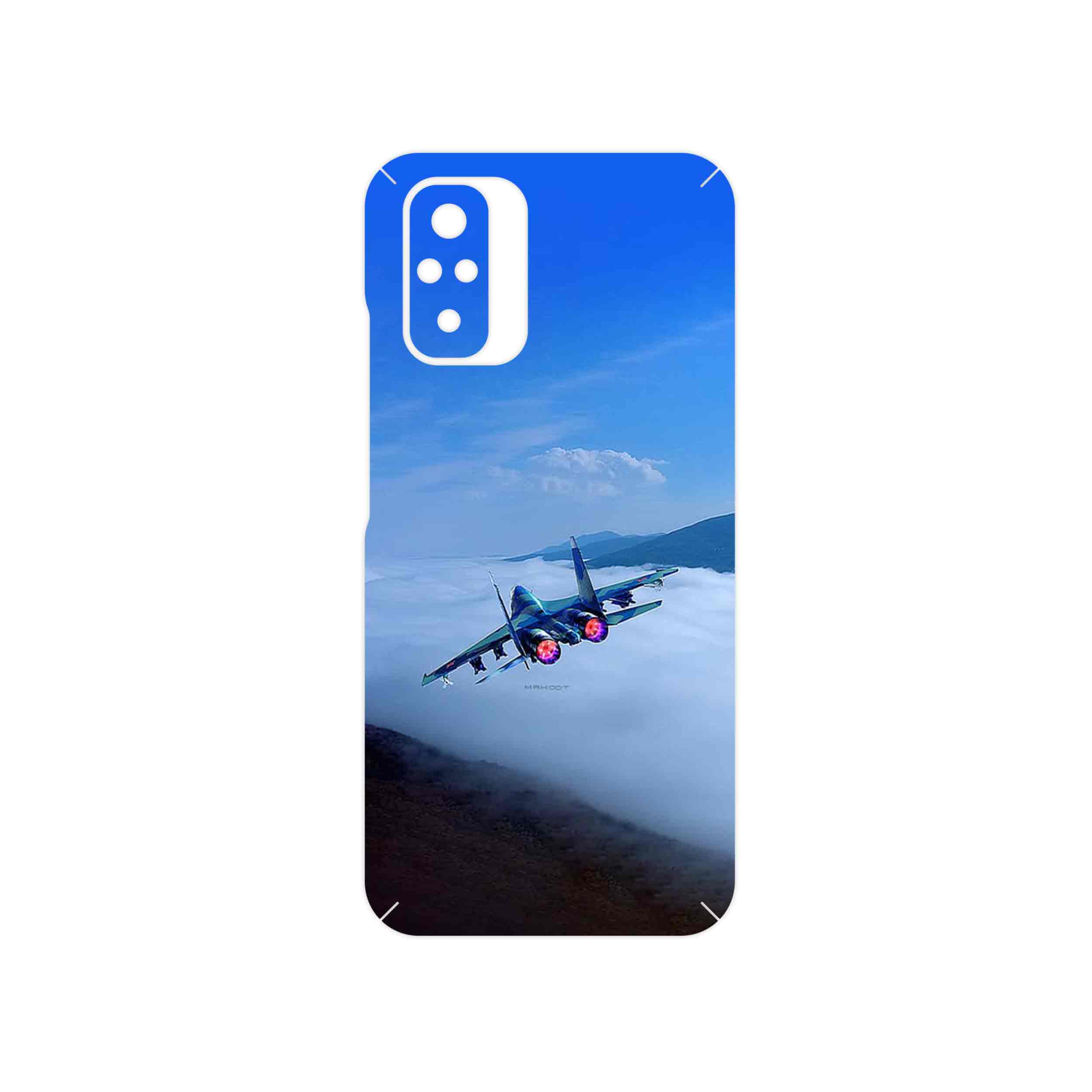 برچسب پوششی ماهوت مدل Fighter plane Su27 مناسب برای گوشی موبایل شیائومی Redmi Note 10