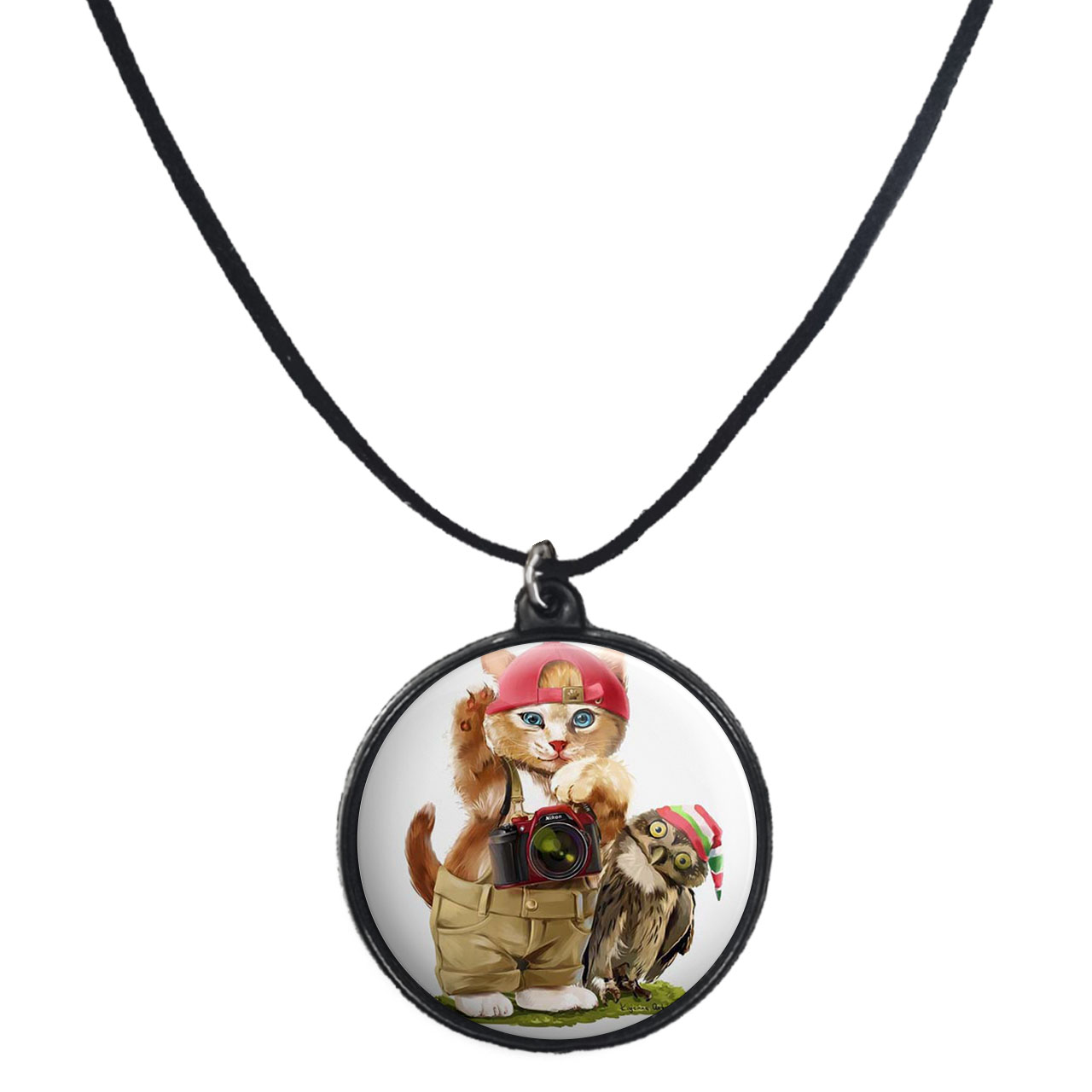 گردنبند پرمانه طرح عکاس کد pmb.5127 مدل دو طرفه