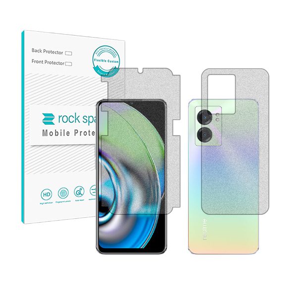 گلس صفحه نمایش و پشت گوشی ریلمی V23 مدل نانو هیدروژل گیمینگ برند راک اسپیس کد MS