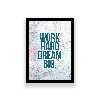تابلو طرح انگیزشی مدل work hard dream big