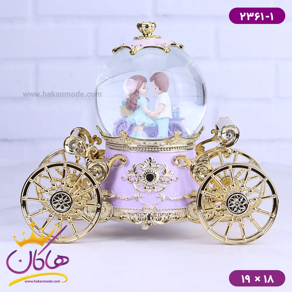 گوی موزیکال کالسکه ای عاشق 2361/1