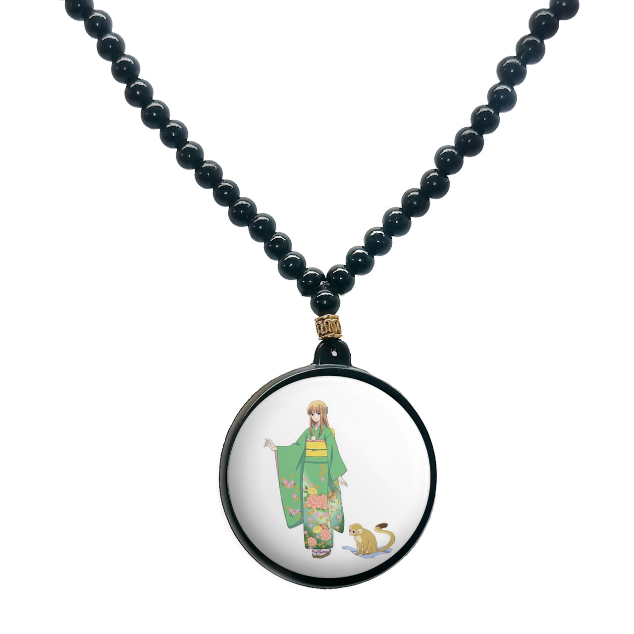 گردنبند پرمانه طرح دخترونه کد pmd.4436 مدل دو طرفه