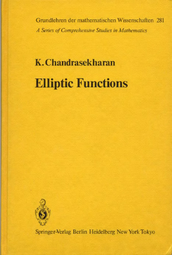 خرید و دانلود نسخه کامل کتاب Elliptic Functions