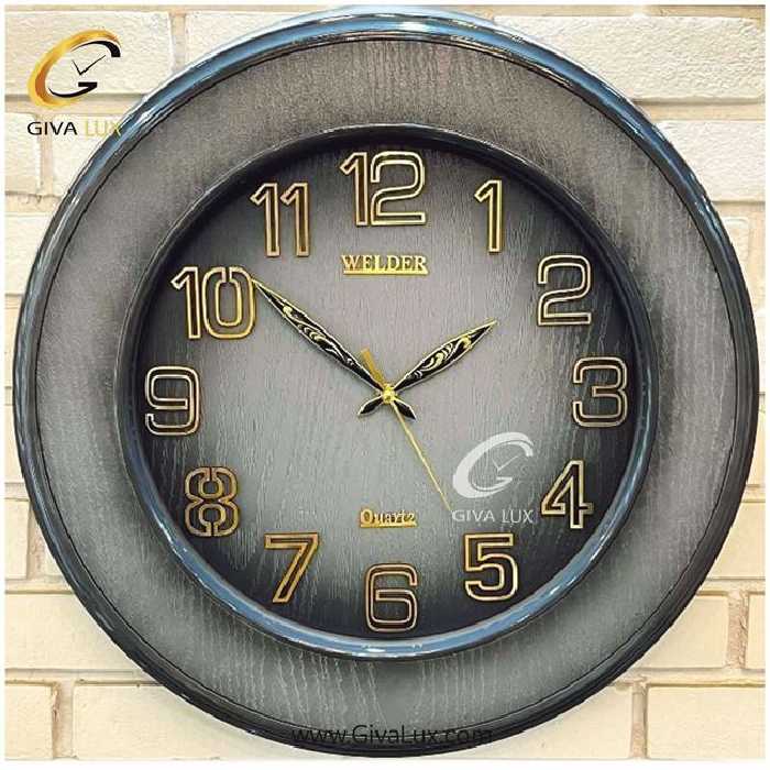ساعت دیواری اورجینال ولدر PVC طوسی| کد رفرنس 310