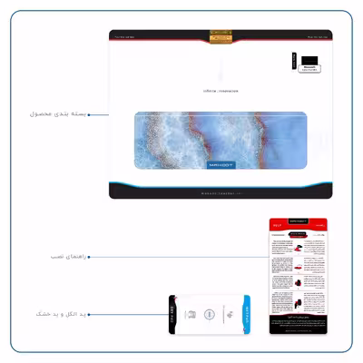 برچسب پوششی ماهوت مدل Blue Ocean Marble مناسب برای تبلت مایکروسافت Surface Pro 2 2013