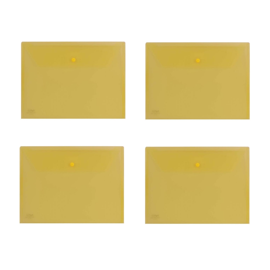 پوشه دکمه دار پاپکو مدل A4 بسته 4 عددی