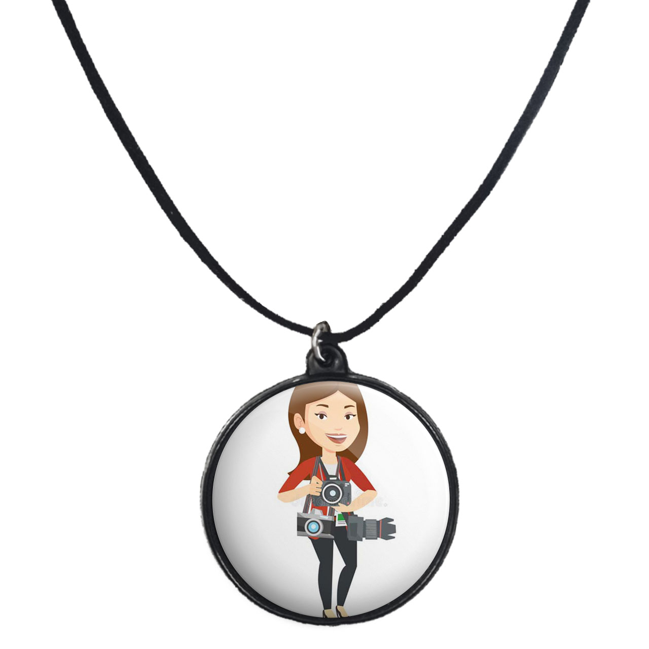 گردنبند پرمانه طرح عکاس کد pmb.12667 مدل دو طرفه
