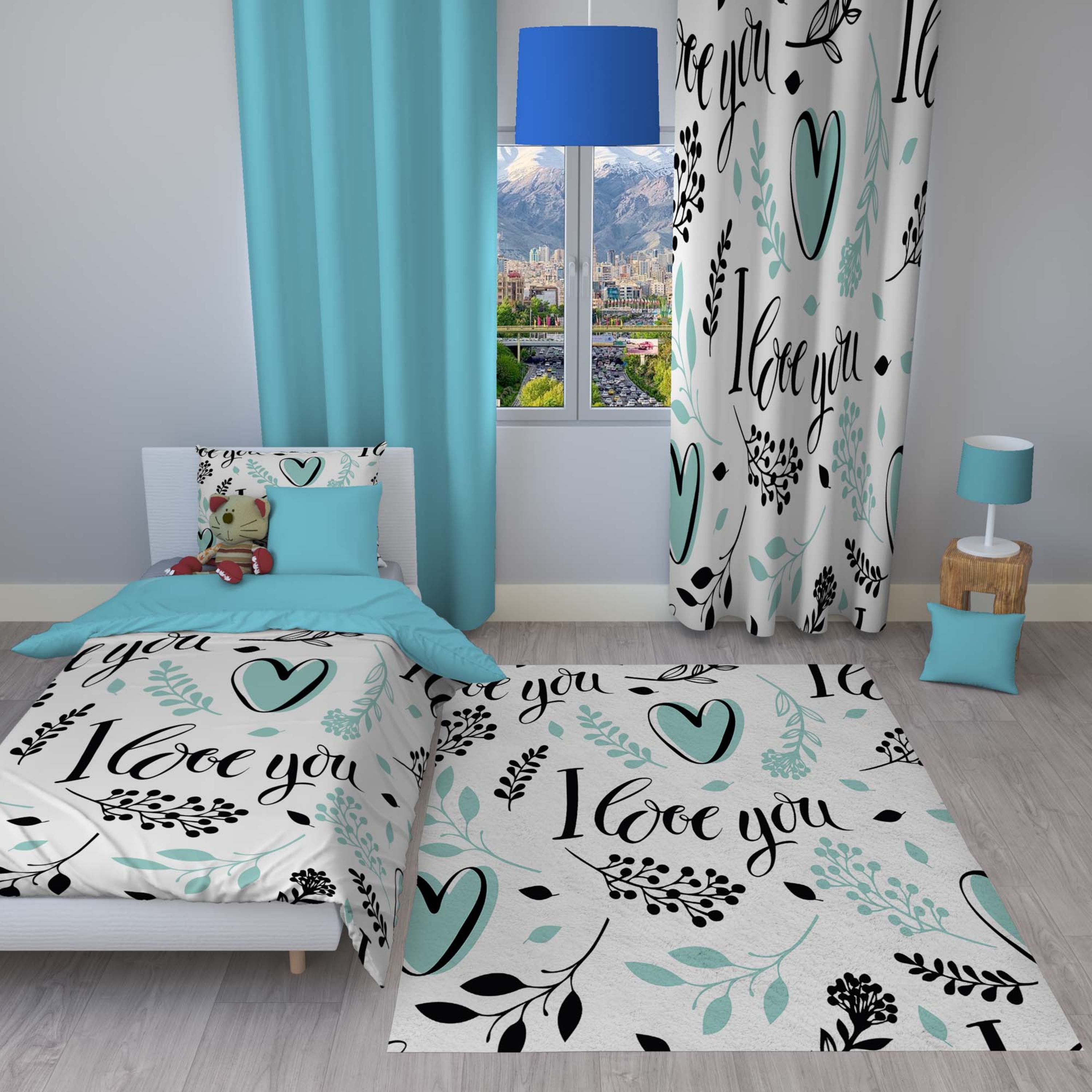 سرویس روتختی مدل c101 یک نفره 4 تکه سایز 140x230