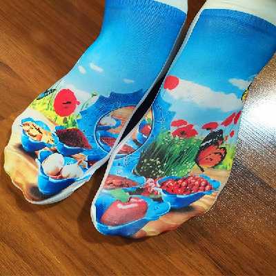 جوراب بچگانه طرح هفت سین  مدل نوروز کد Ab1