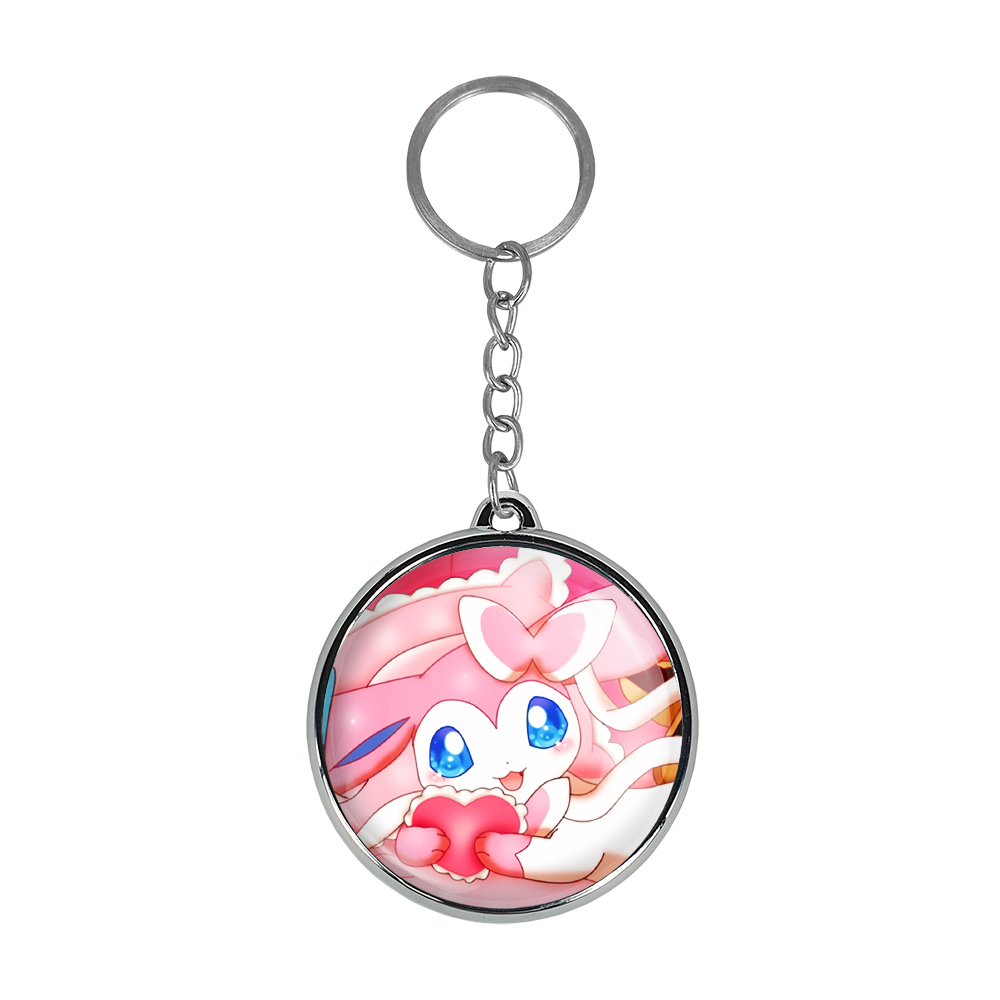 جاکلیدی خندالو طرح سیلوئون و هیتوکاگه انیمه پوکمون مدل دوطرفه کد 1735617355