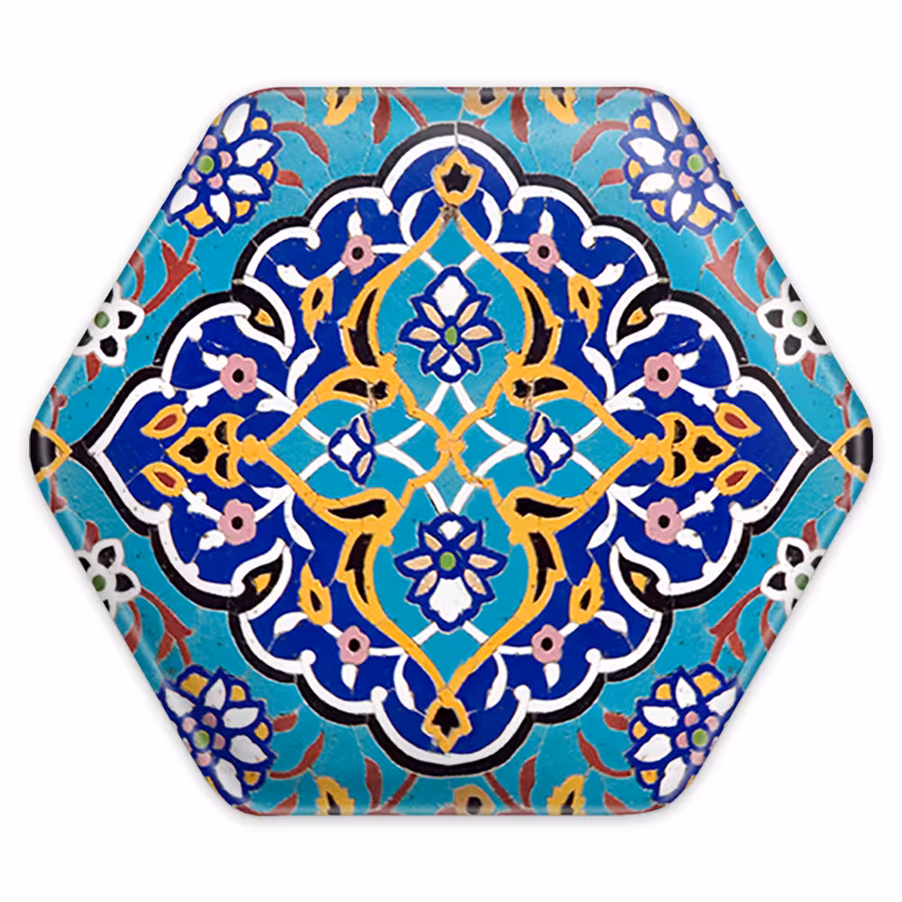 پیکسل خندالو طرح کاشی مدل شش ضلعی کد 2159