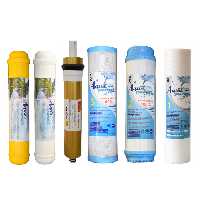 فیلتر دستگاه تصفیه کننده آب آکوا پیورست مدل RO-GOLD06 مجموعه 5 عددی به همراه فیلتر گلد تورای مدل 75G