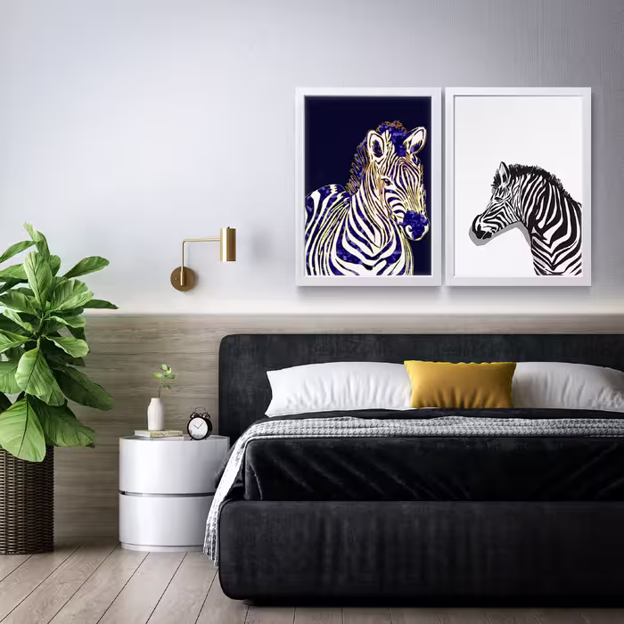 تابلو مدل دکوراتیو Zebra کدN172 مجموعه 2 عددی