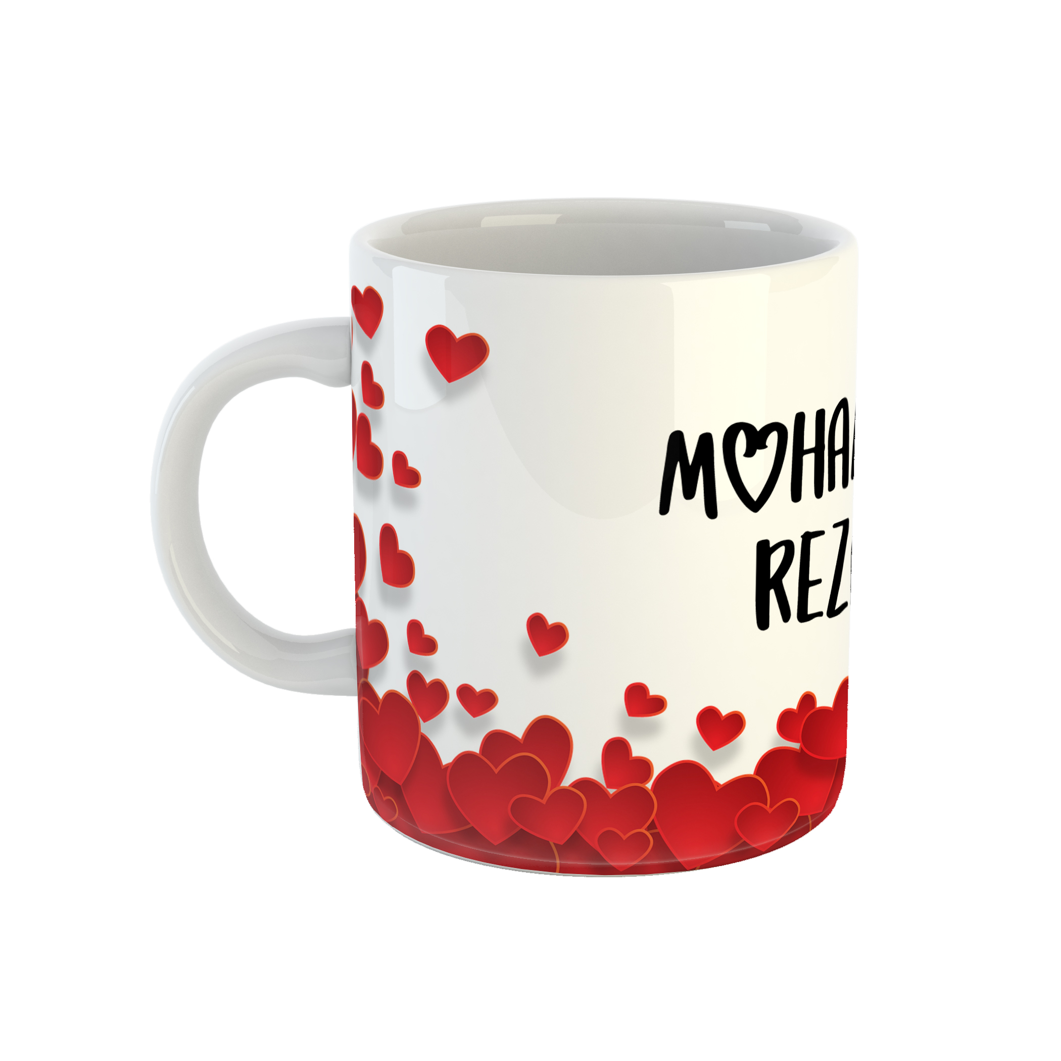 ماگ طرح قلب مدل محمدرضا