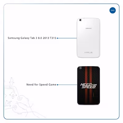 برچسب پوششی ماهوت مدل Need-for-Speed-Game مناسب برای تبلت سامسونگ Galaxy Tab 3 8.0 2013 T315