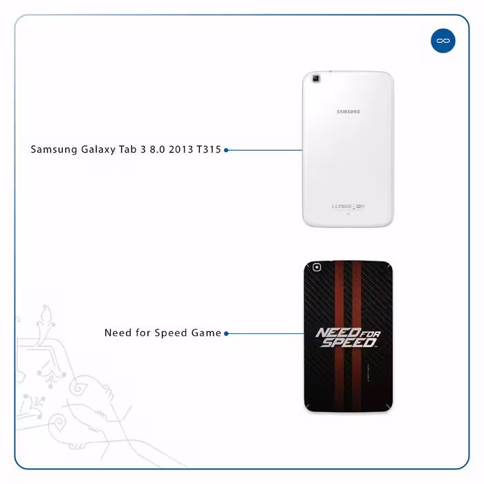 برچسب پوششی ماهوت مدل Need-for-Speed-Game مناسب برای تبلت سامسونگ Galaxy Tab 3 8.0 2013 T315